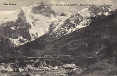 CPA Environs de La Grave Chaine de la Meije Vue Du Chazelet