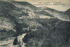 CPA Dauphine La Grave Vue Generale Prise de la Romanche