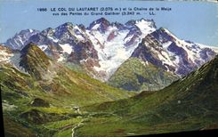 CPA Le Lautaret et la Chaine de la Meije vus des pentes du grand Galibier