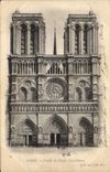 VINTAGE POSTCARD Paris Frontage of the Notre Dame Church