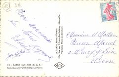 MODERN CARD Cassis sur Mer Creek of Miou Port the Point