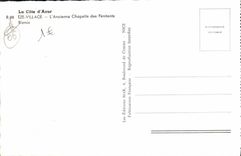 POSTAL MODERNA aldea de Eze la cámara acorazada vieja del blanco del Penitent