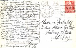 POSTAL Eze de la VENDIMIA el cabo Ferrat y Esterel vistos de la cornisa grande