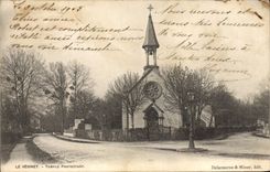 Templo del Protestant de Vesinet de la POSTAL de la VENDIMIA