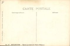 Iglesia protestante Etienne de Mulhouse de la POSTAL de la VENDIMIA Saint