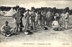 Campo de Militaria de la POSTAL de la VENDIMIA mailly de la preparación del café