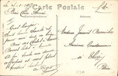 Campo de Militaria de la POSTAL de la VENDIMIA mailly de la preparación del café