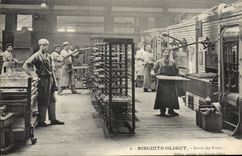 VINTAGE POSTCARD Cookies Olibet Paris Left the furnaces