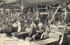 CPA Biscuits Olibet Paris Machines a decouper les Petit Beurre Extra 