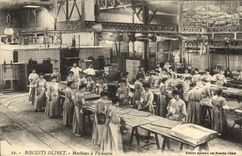 VINTAGE POSTCARD Cookies Olivet Paris Machines has pastry making