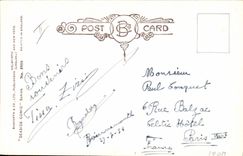 VINTAGE POSTCARD Illustrator Woman Bournemouth Beach