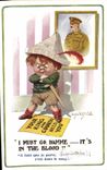 CPA Illustrateur Donald McGill Enfant Militaria