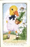 CPA Illustrateur Canard From his home in Easterland Master Ducky Gay