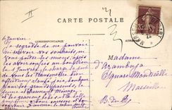 VINTAGE POSTCARD Dauphine Winter sports Ski the toboggan