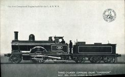 VINTAGE POSTCARD Train Engine 3 cylinder compound engine experiment