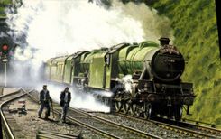 CPA Train Locomotive The Northbound Devonian headed by tw Jubilee 4 6 01 leaves Wickwar tunnel Bristol Gloucester