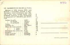 VINTAGE POSTCARD Train Engine of the South East ex PLM Machine 6182