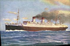 VINTAGE POSTCARD Bateau Tells Biancamano