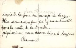 VINTAGE POSTCARD Militaria Tank Larzac Tank crossing a wall in front of the infantry