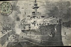 CPA Bateau Catastrophe du Iena 