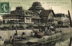 VINTAGE POSTCARD Boat War Malo Saint the large casino