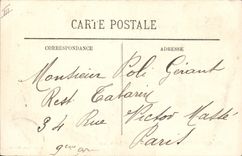 VINTAGE POSTCARD Boat Cherbourg War Against destroyer entering the port