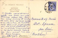 CPA Bateau Guerre Brest Cuirasse en rade