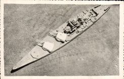 CARTE PHOTO Bateau Guerre