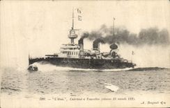 CPA Bateau Guerre Iena Cuirasse a tourelles