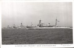 CPA Bateau Guerre Ligne de front des croiseurs