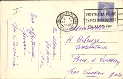 VINTAGE POSTCARD Strasbourg the theater the ille and the palate of the Rhine