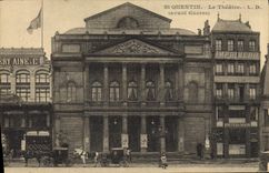 VINTAGE POSTCARD St Quentin the theater Before war
