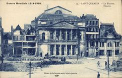 CPA Le theatre Saint-Quentin Militaria