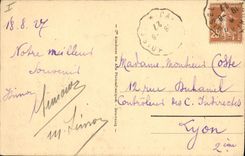 VINTAGE POSTCARD the theater and the great place St Quentin