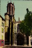 CPA Aix En Provence Basilique metropolitaine St Sauveur sa facade romane
