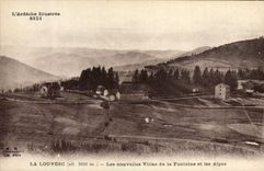 CPA La Louvesc les nouvelles villas de la fontaine et les Alpes 