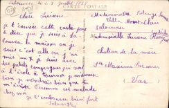 Opinión panorámica de Louvesc de la POSTAL de la VENDIMIA y camino de Satilieu