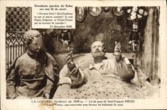 La POSTAL Louvesc de la VENDIMIA lee de muertos Saint de François Regis