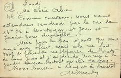 VINTAGE POSTCARD Louvesc Through the Fir trees Seen from of Rochelipe