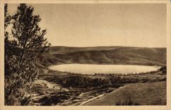 VINTAGE POSTCARD Lake D' Issarles Panoramic View Old crater of volcano