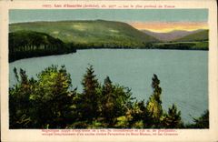 VINTAGE POSTCARD Lake D' Issarles the deepest Lake of France