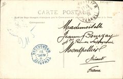 VINTAGE POSTCARD Temple protesting Tamalave Temple of the French mission at the indigenous village of Tanambao Madagascar