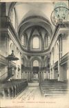 CPA Nancy Interieur du temple protestant 