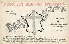 CPA Temple protestant St Quentin Thann Reims 