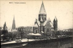 CPA Temple protestant Metz