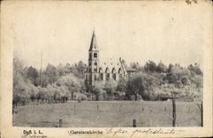POSTAL I debido L templo de la VENDIMIA del Protestant de Garnisonkirche