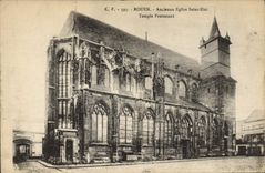 Templo viejo del Protestant de Saint Eloi de la iglesia de Ruán de la POSTAL de la VENDIMIA