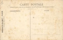 VINTAGE POSTCARD Cookies Olibet Emabllage and forwardings