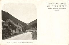 VINTAGE POSTCARD Chocolate Cocoa Wauters Brothers Henri Wauters Ghent In the valley of Muhl Boppard