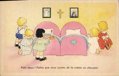 CPA Enfants Creme au chocolat